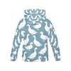 White Mallard Duck Pattern Print Men Pullover Hoodie-grizzshop