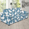 White Mallard Duck Pattern Print Sofa Covers-grizzshop