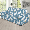 White Mallard Duck Pattern Print Sofa Covers-grizzshop