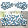 White Mallard Duck Pattern Print Sofa Covers-grizzshop