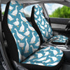 White Mallard Duck Pattern Print Universal Fit Car Seat Cover-grizzshop