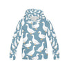 White Mallard Duck Pattern Print Women Pullover Hoodie-grizzshop