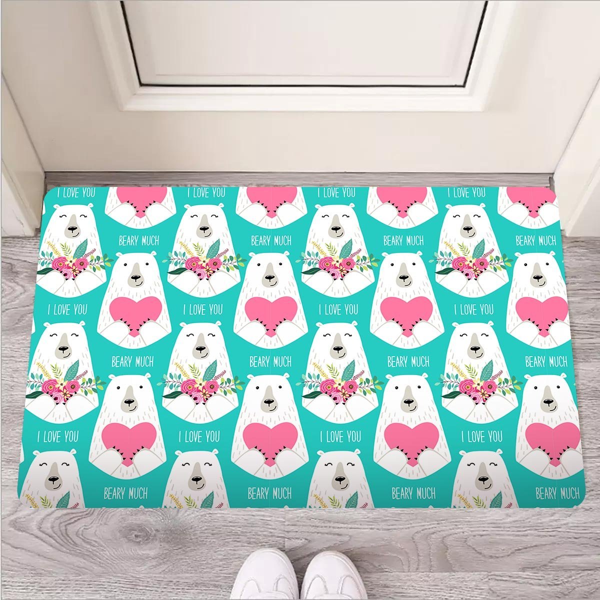 White Mama Bear Door Mat-grizzshop