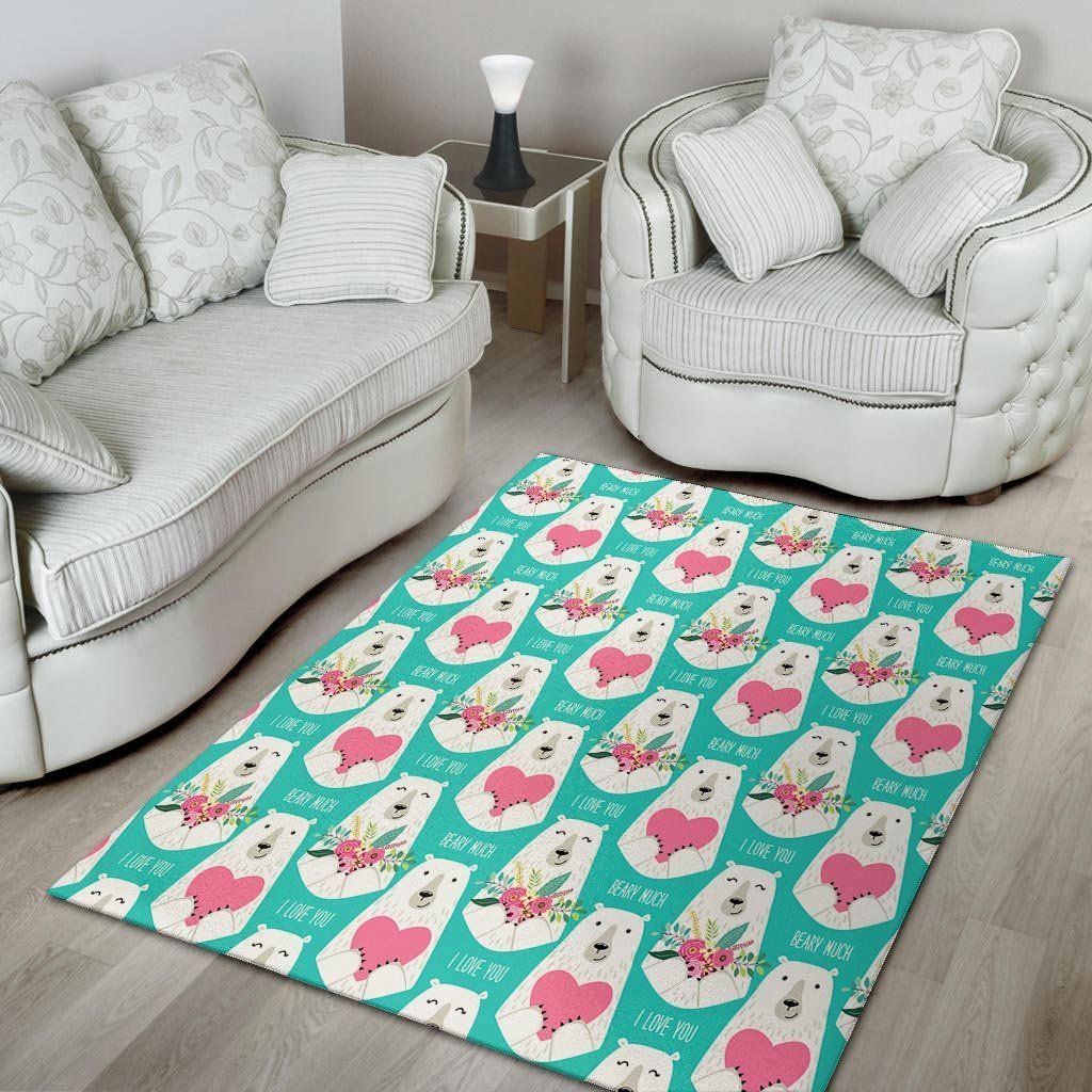 White Mama Bear Floor Mat-grizzshop