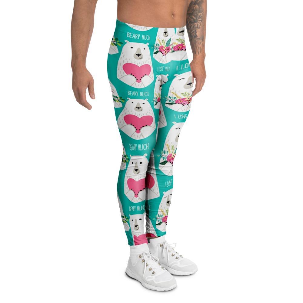 White Mama Bear Men's Leggings-grizzshop