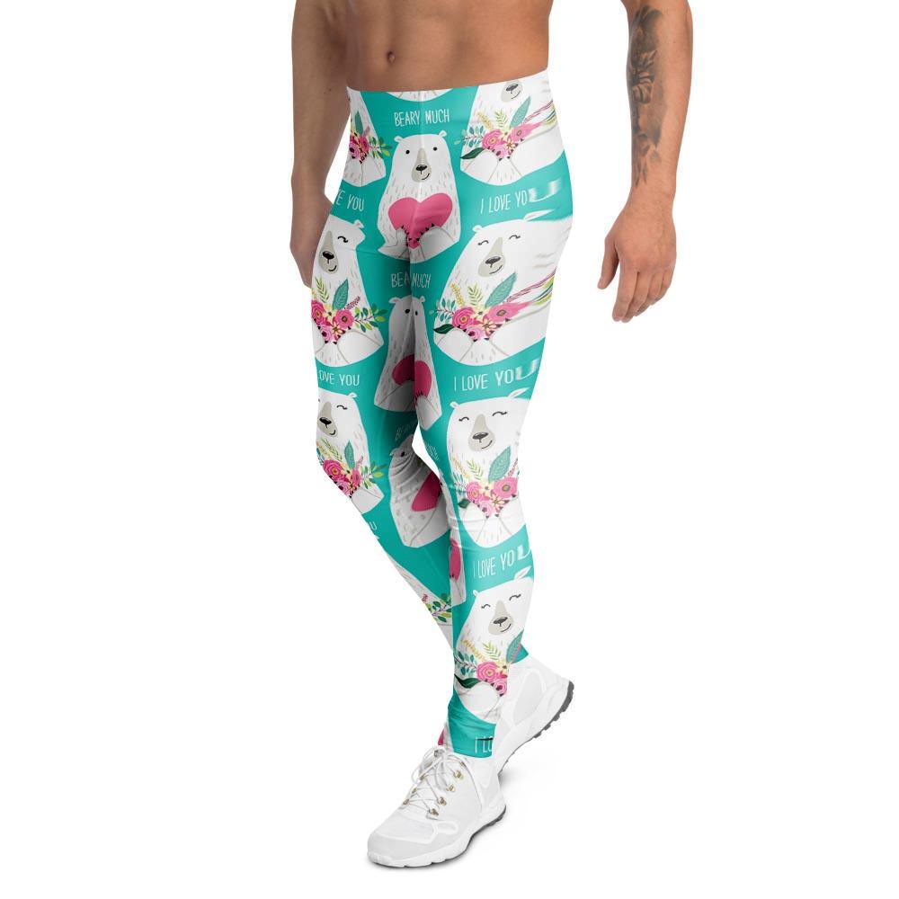 White Mama Bear Men's Leggings-grizzshop