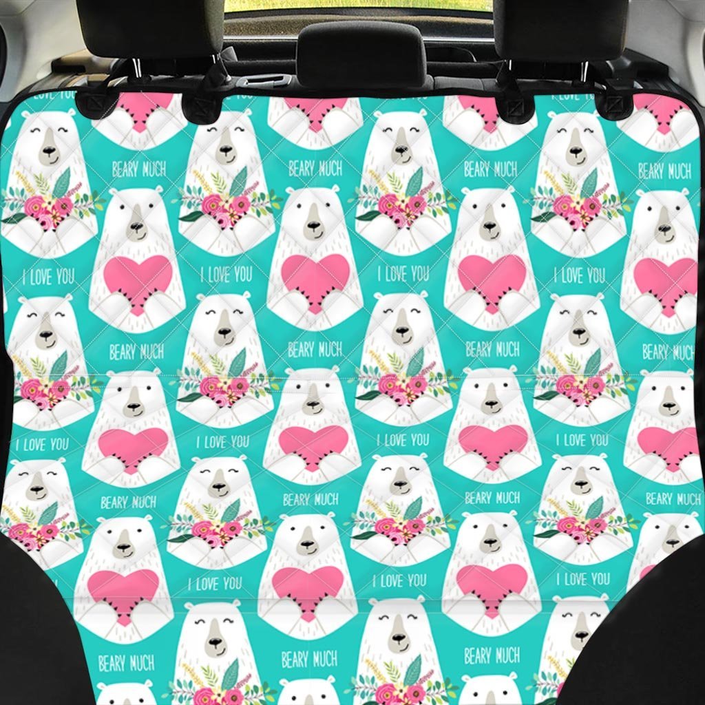 White Mama Bear Pet Car Seat Cover-grizzshop