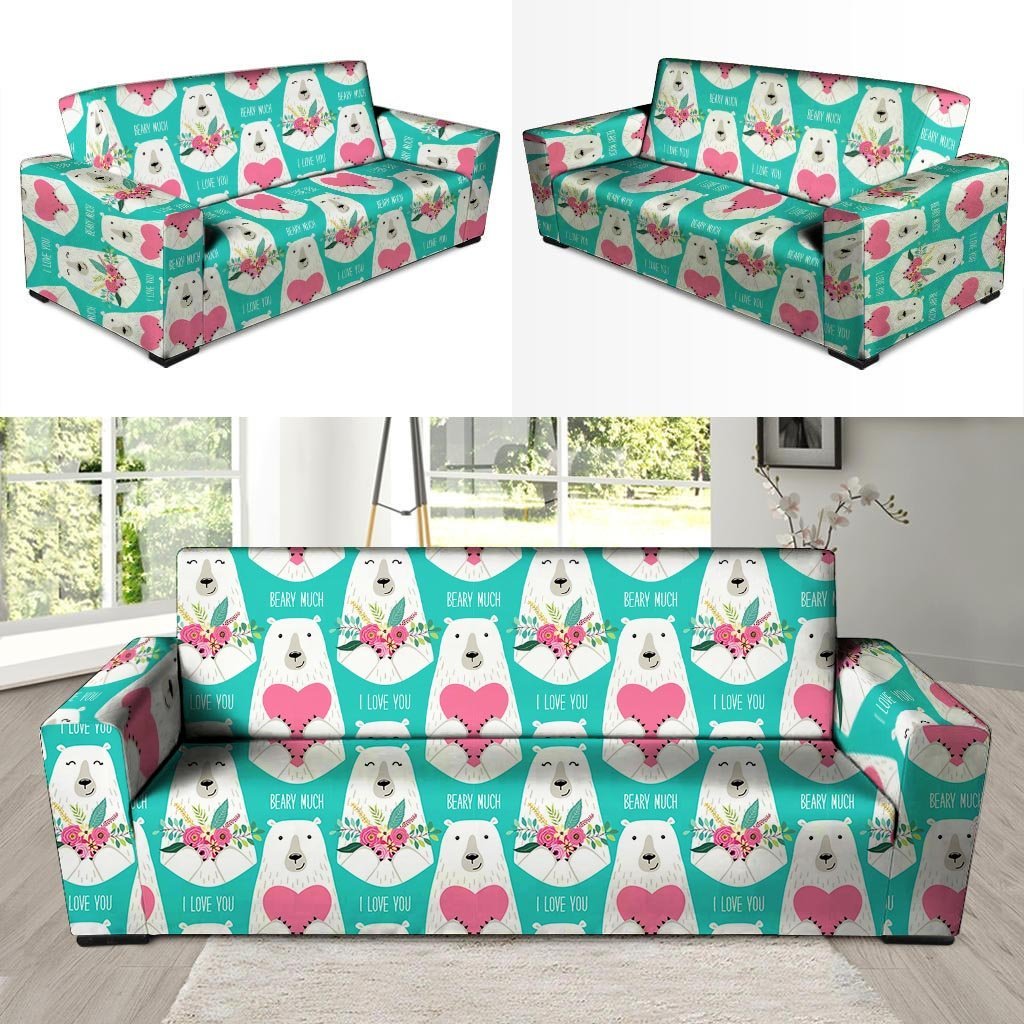 White Mama Bear Sofa Cover-grizzshop