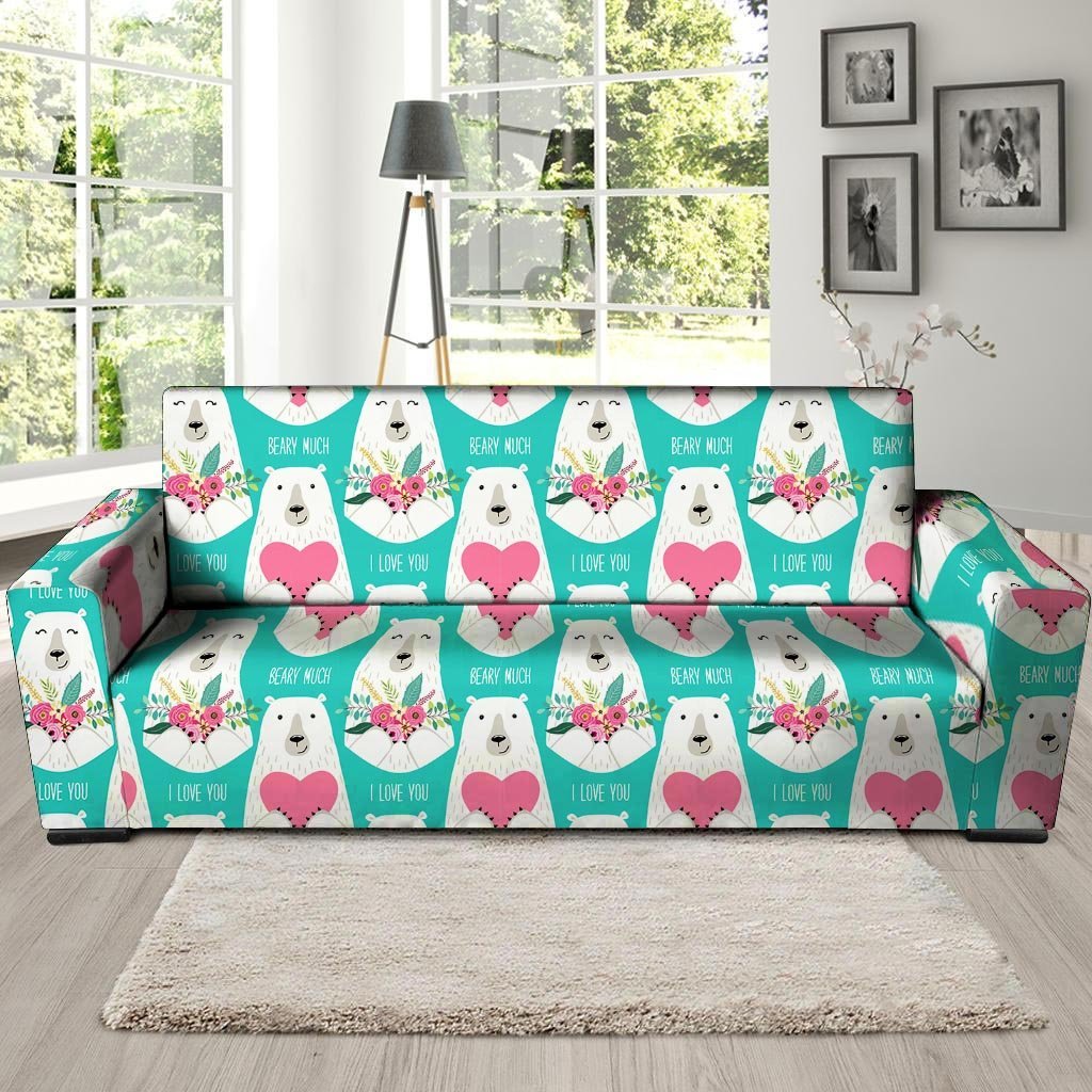 White Mama Bear Sofa Cover-grizzshop