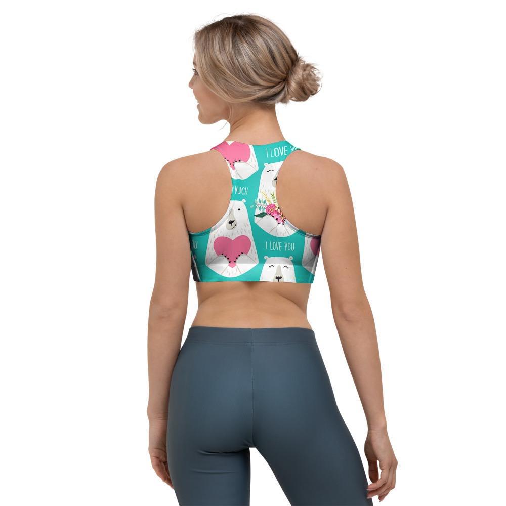 White Mama Bear Sports Bra-grizzshop