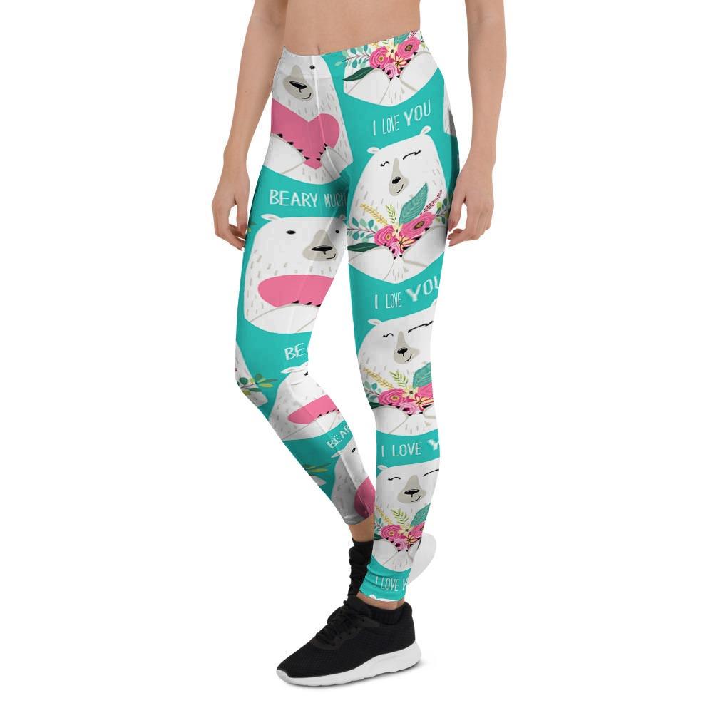 White Mama Bear Women's Leggings-grizzshop