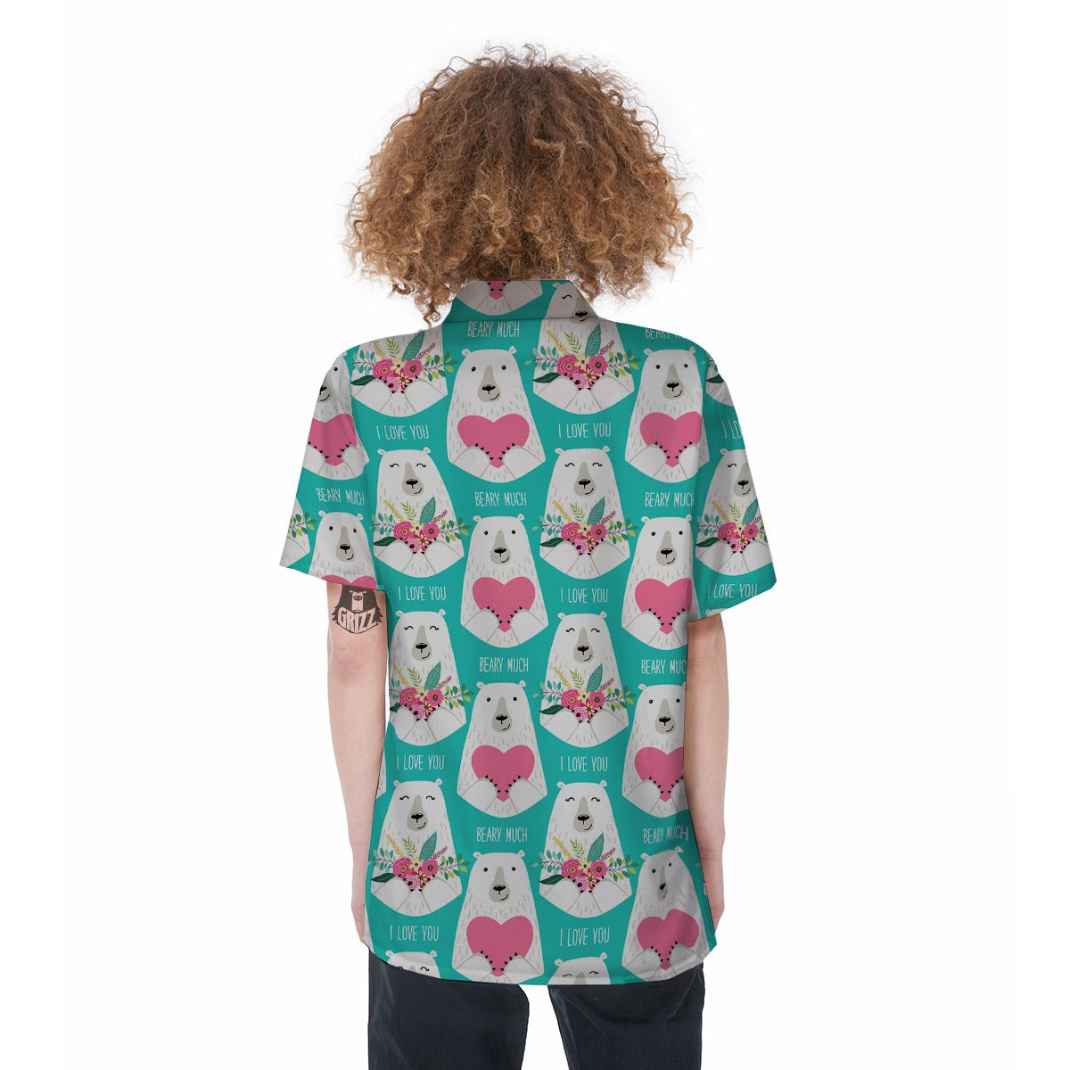 White Mama Bear Women's Short Sleeve Shirts-grizzshop
