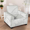 White Marble Armchair Cover-grizzshop