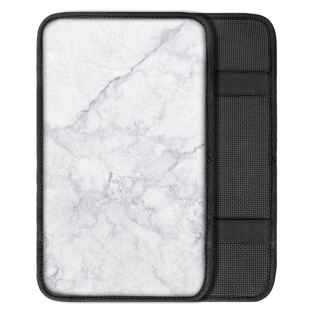 White Marble Car Console Cover-grizzshop