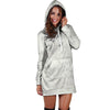 White Marble Hoodie Dress-grizzshop