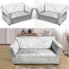 White Marble Loveseat Cover-grizzshop