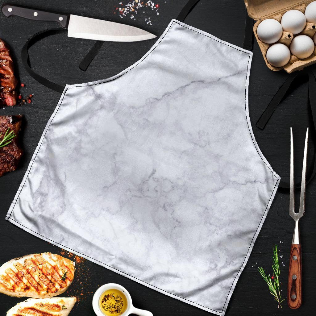 White Marble Men's Apron-grizzshop