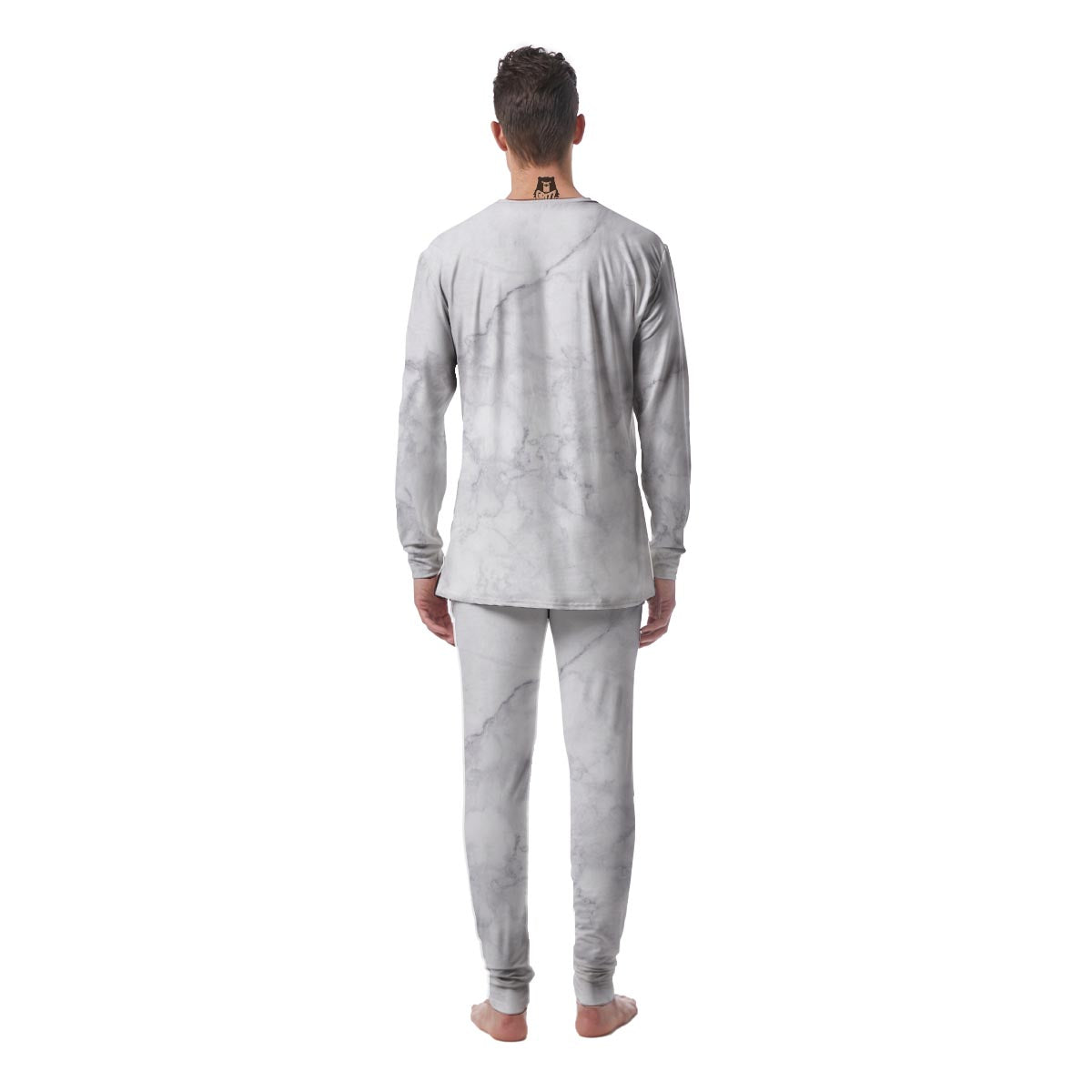 White Marble Men's Pajamas-grizzshop