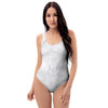 White Marble One Piece Swimsuite-grizzshop