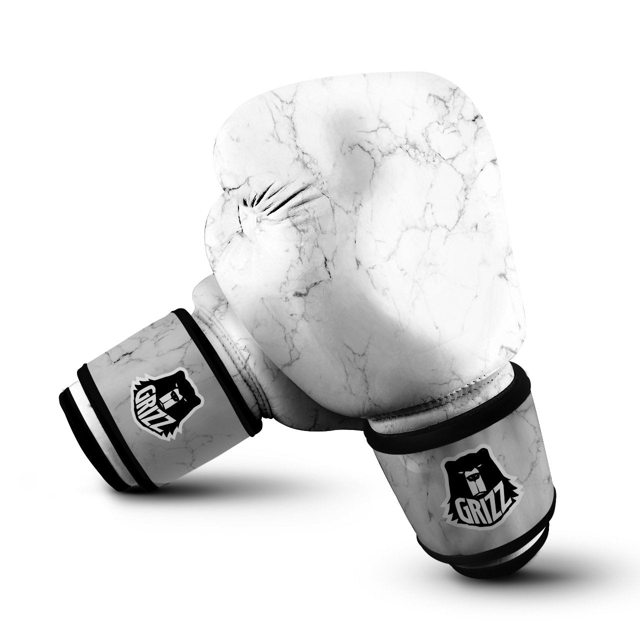 White Marble Pattern Boxing Gloves-grizzshop