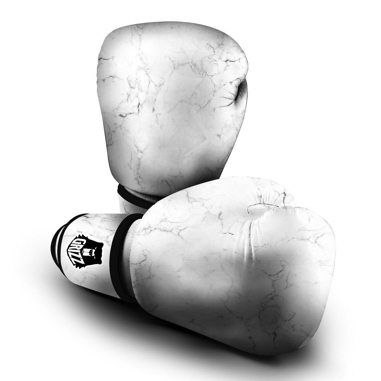 White Marble Pattern Boxing Gloves-grizzshop