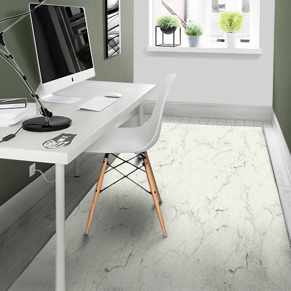 White Marble Pattern Floor Mat-grizzshop