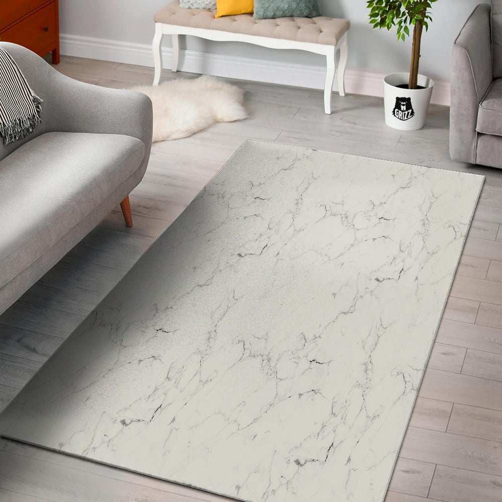 White Marble Pattern Floor Mat-grizzshop