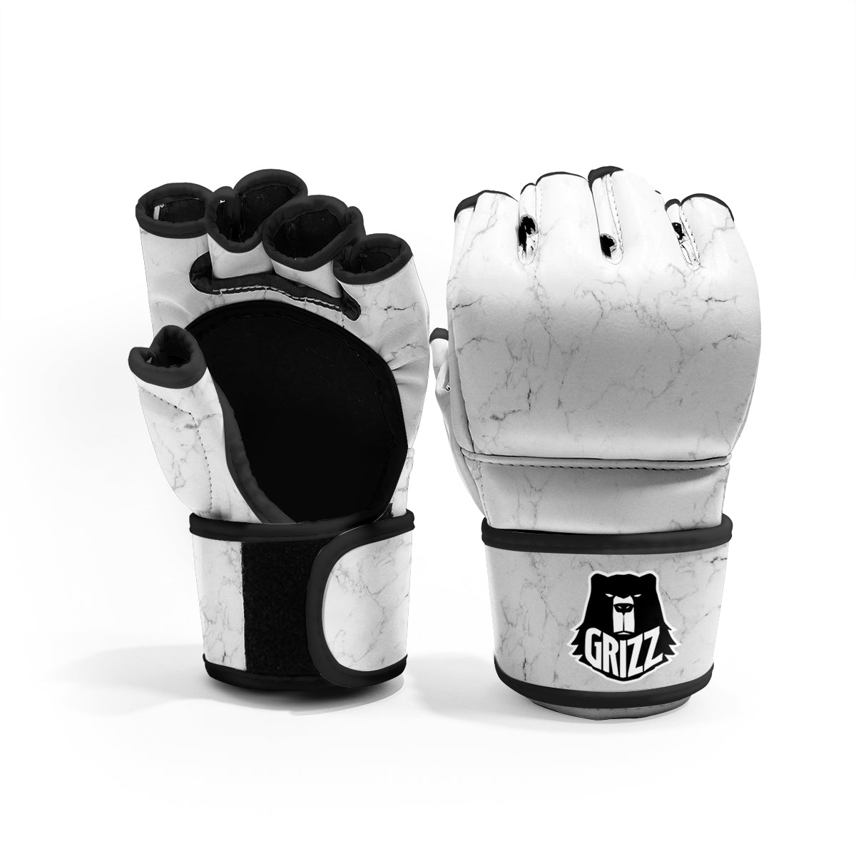 White Marble Pattern MMA Gloves-grizzshop