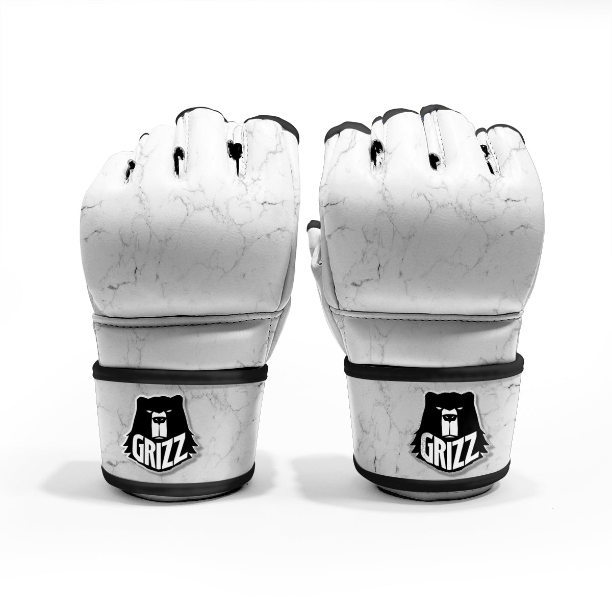 White Marble Pattern MMA Gloves-grizzshop