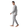 White Marble Pattern Men's Pajamas-grizzshop