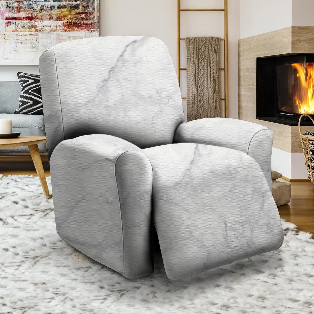 White Marble Recliner Cover-grizzshop