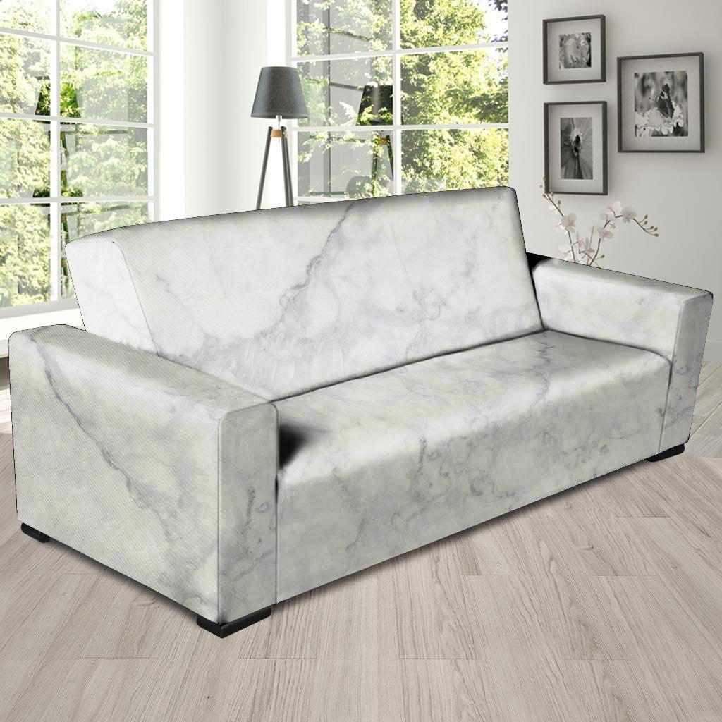 White Marble Sofa Cover-grizzshop