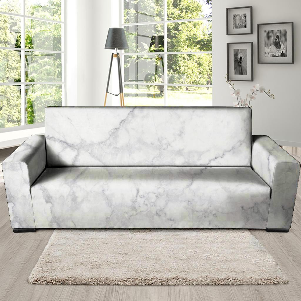 White Marble Sofa Cover-grizzshop