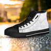 White Marble Women's High Top Shoes-grizzshop