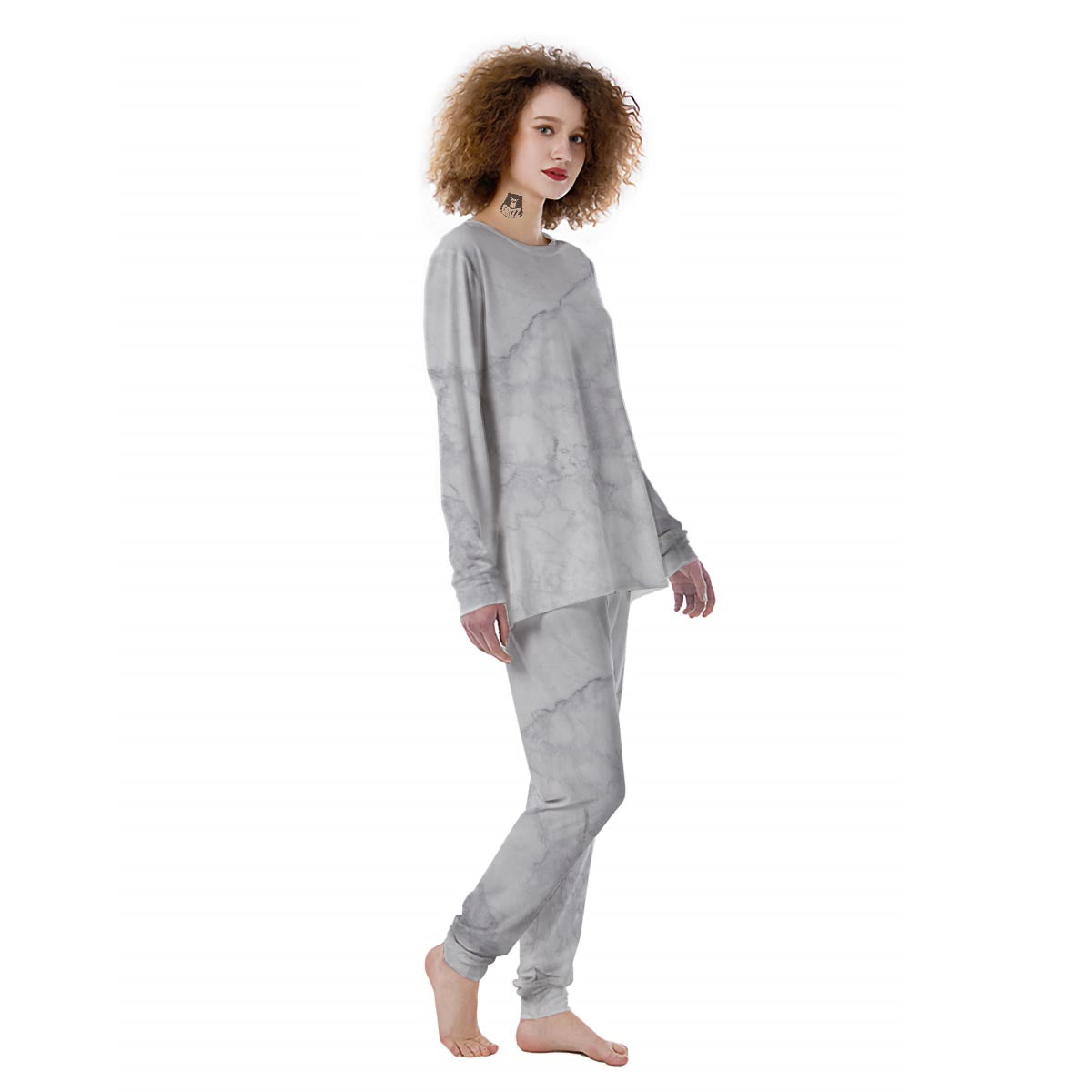 White Marble Women's Pajamas-grizzshop