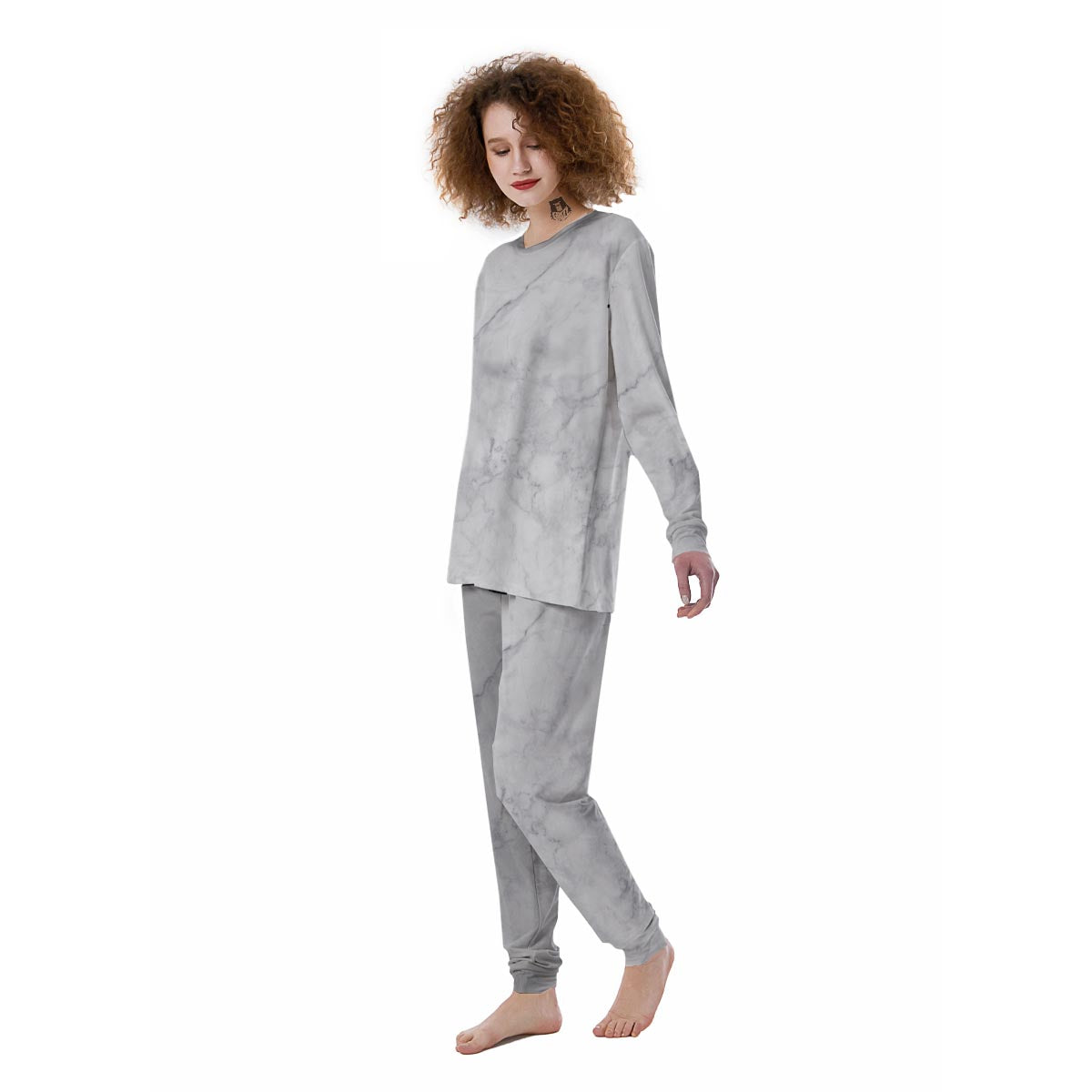 White Marble Women's Pajamas-grizzshop