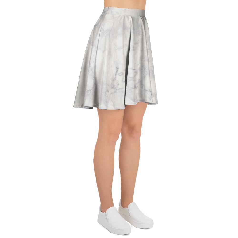 White Marble Women's Skirt-grizzshop