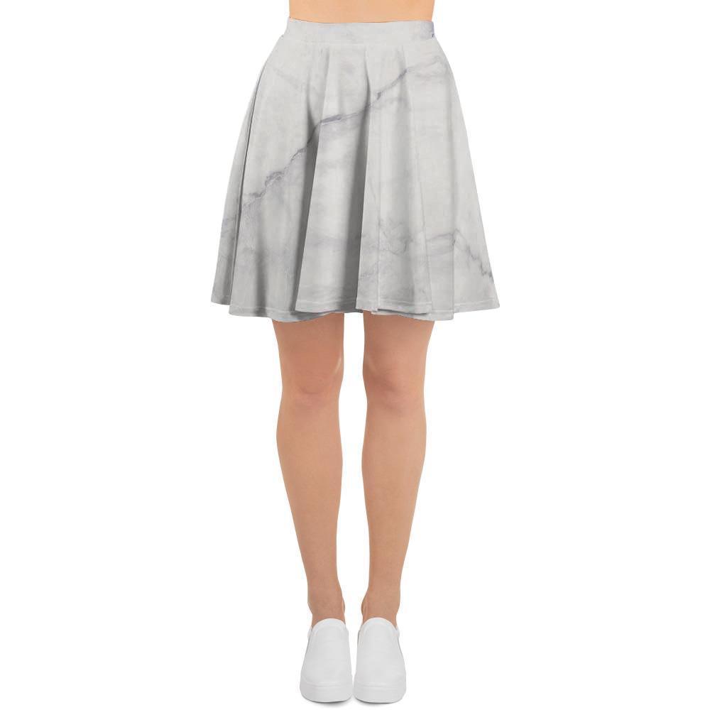 White Marble Women's Skirt-grizzshop