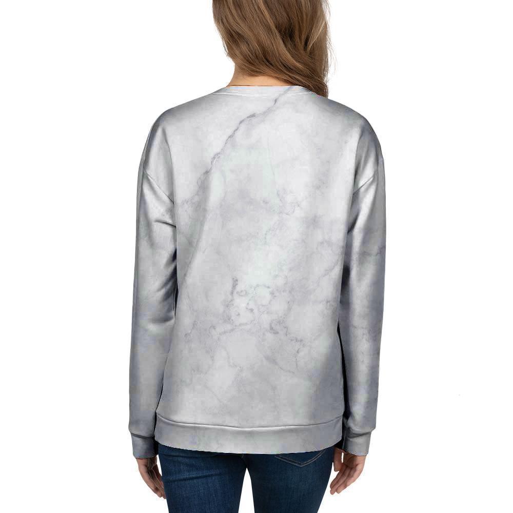 White Marble Women's Sweatshirt-grizzshop