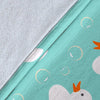 White Rubber Duck Pattern Print Blanket-grizzshop