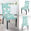 White Rubber Duck Pattern Print Chair Cover-grizzshop