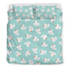 White Rubber Duck Pattern Print Duvet Cover Bedding Set-grizzshop