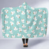 White Rubber Duck Pattern Print Hooded Blanket-grizzshop