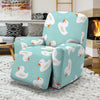 White Rubber Duck Pattern Print Recliner Cover-grizzshop