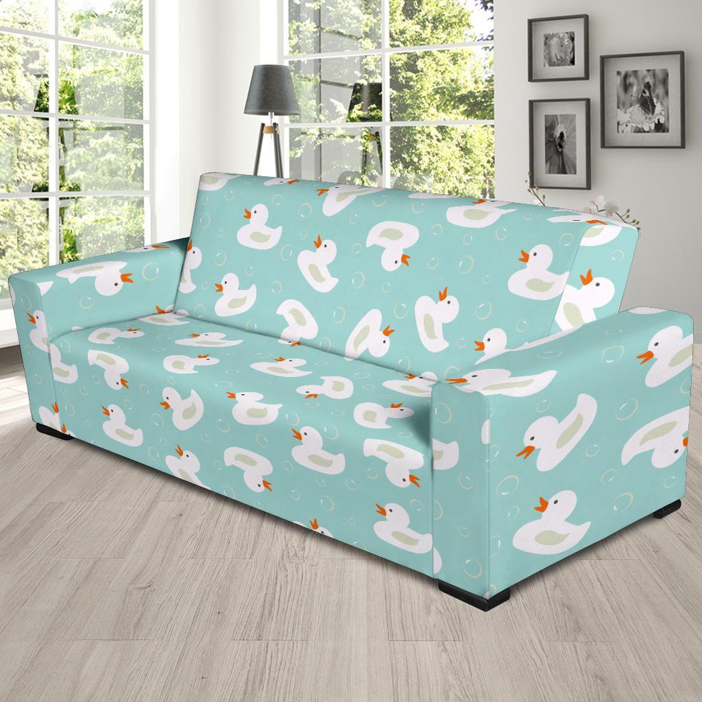 White Rubber Duck Pattern Print Sofa Covers-grizzshop