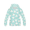 White Rubber Duck Pattern Print Women Pullover Hoodie-grizzshop