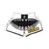 White Shark Open Mouth Print Muay Thai Boxing Shorts-grizzshop