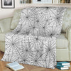 White Spider Web Pattern Print Blanket-grizzshop