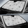 White Spider Web Pattern Print Car Sun Shade-grizzshop