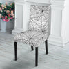 White Spider Web Pattern Print Chair Cover-grizzshop